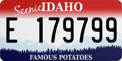 ID license plate E179799