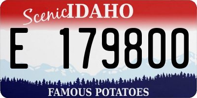 ID license plate E179800