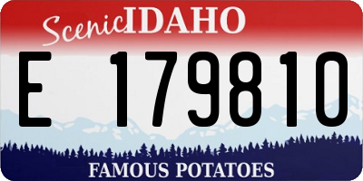 ID license plate E179810