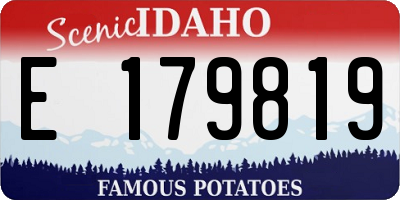 ID license plate E179819