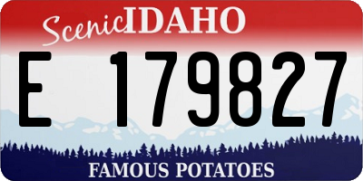 ID license plate E179827