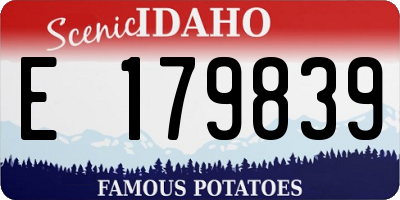 ID license plate E179839