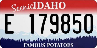 ID license plate E179850