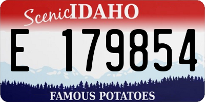 ID license plate E179854
