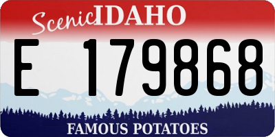 ID license plate E179868