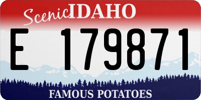 ID license plate E179871