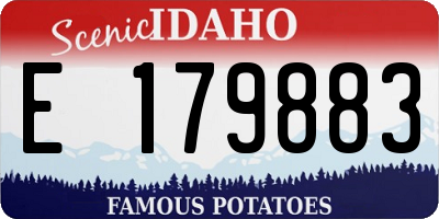 ID license plate E179883