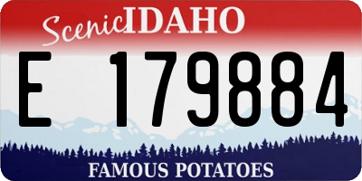 ID license plate E179884