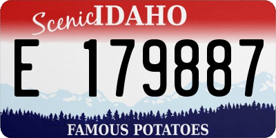 ID license plate E179887