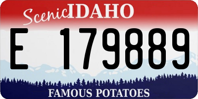 ID license plate E179889