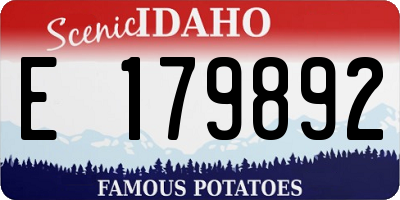 ID license plate E179892