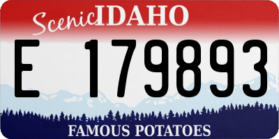 ID license plate E179893