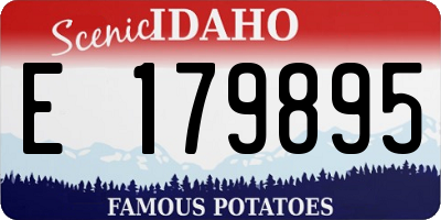 ID license plate E179895