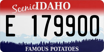ID license plate E179900