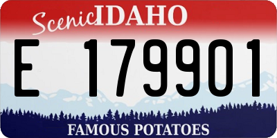 ID license plate E179901