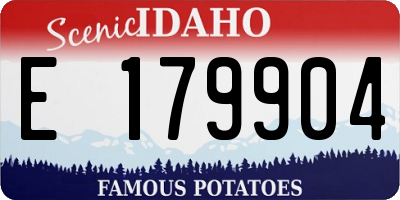 ID license plate E179904