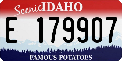 ID license plate E179907
