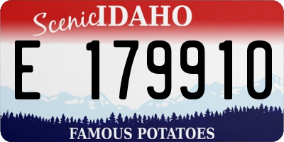 ID license plate E179910