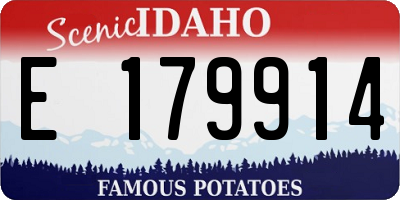 ID license plate E179914