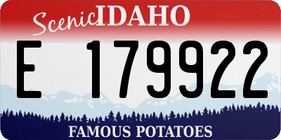 ID license plate E179922