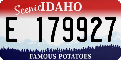 ID license plate E179927