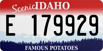 ID license plate E179929