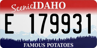ID license plate E179931