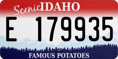 ID license plate E179935