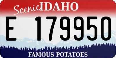 ID license plate E179950