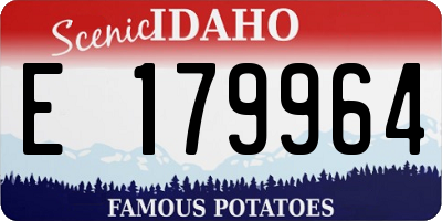 ID license plate E179964
