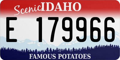 ID license plate E179966