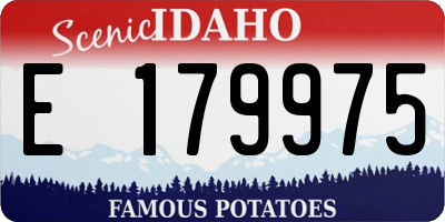 ID license plate E179975