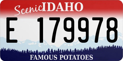 ID license plate E179978