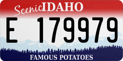 ID license plate E179979
