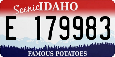 ID license plate E179983