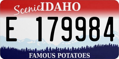 ID license plate E179984