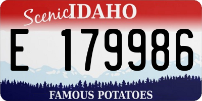 ID license plate E179986