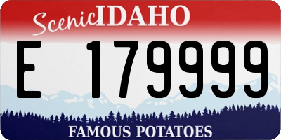 ID license plate E179999