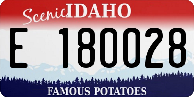 ID license plate E180028