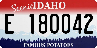 ID license plate E180042
