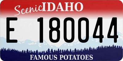 ID license plate E180044