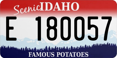 ID license plate E180057
