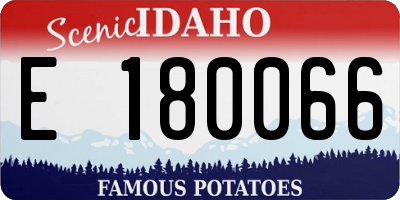 ID license plate E180066