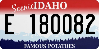ID license plate E180082