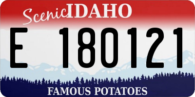 ID license plate E180121