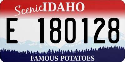 ID license plate E180128