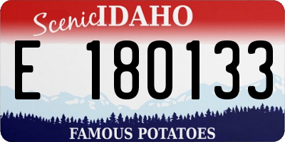 ID license plate E180133