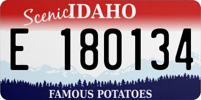 ID license plate E180134