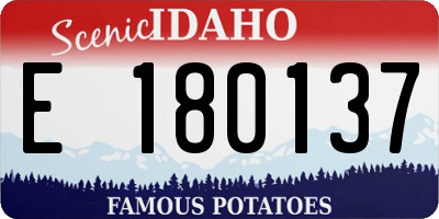 ID license plate E180137