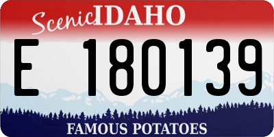 ID license plate E180139